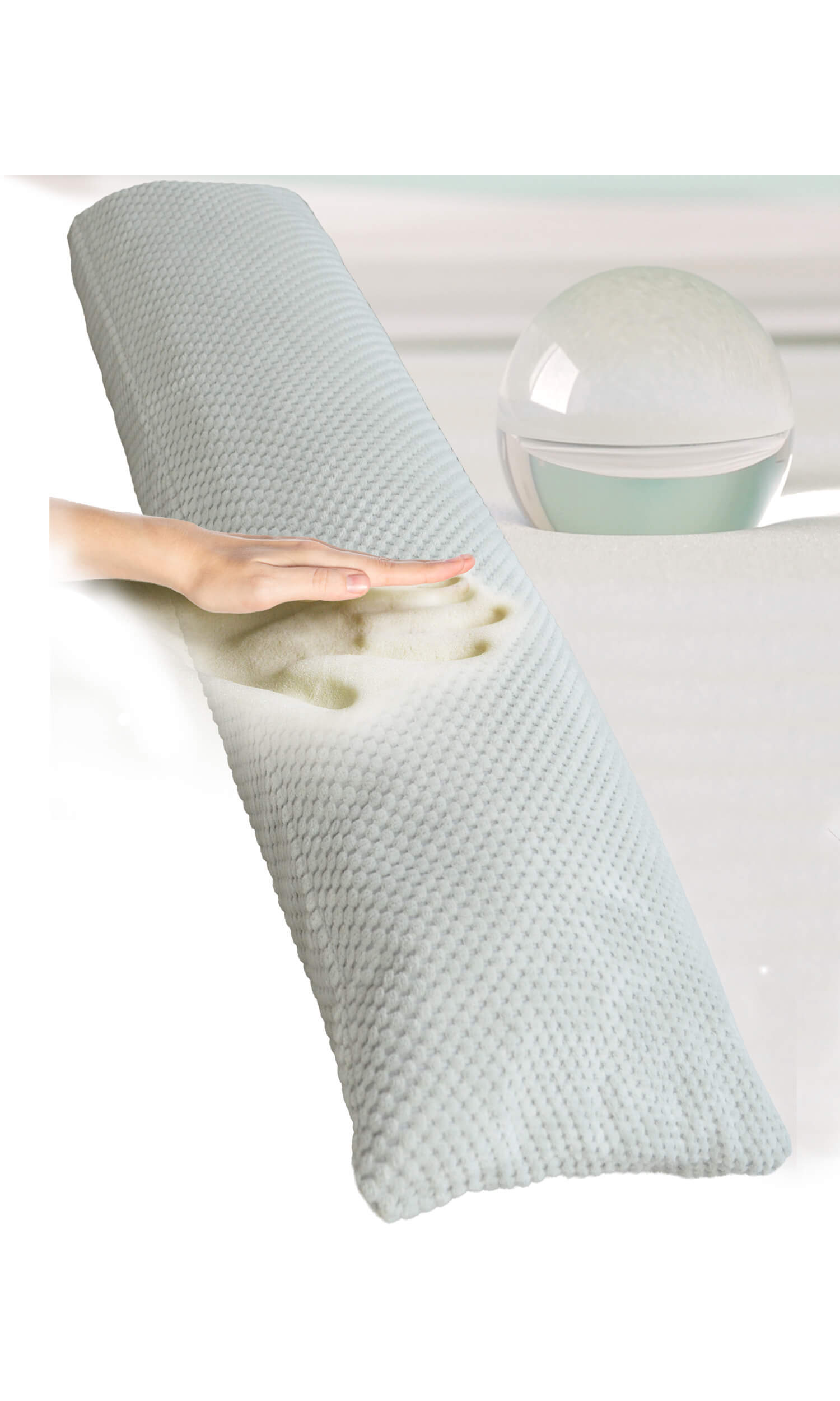 Seitenschläferkissen VISCO 140x40 mit Bezug Deluxe