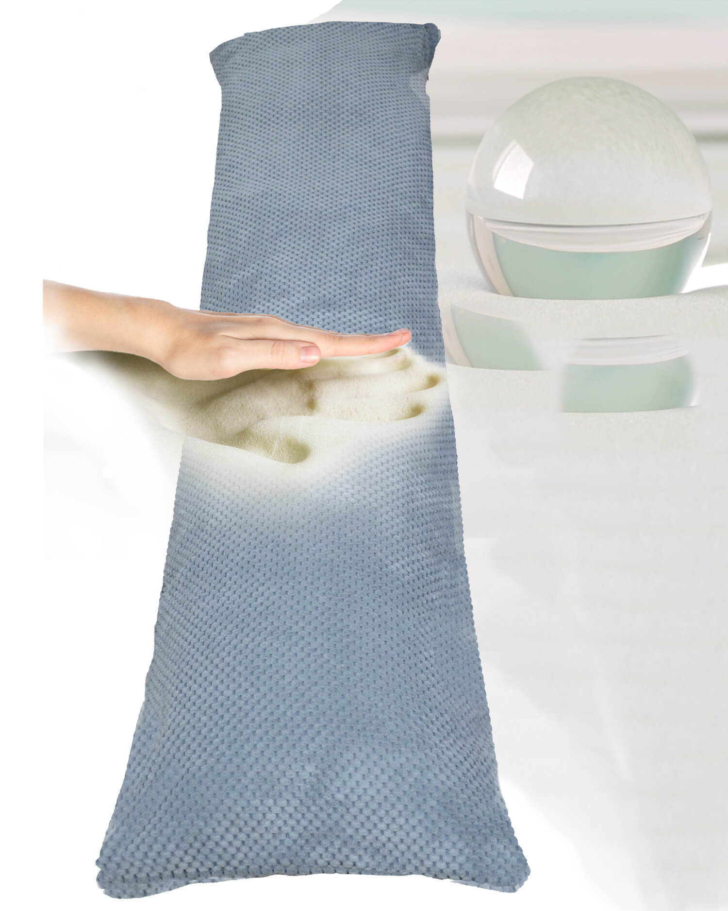 Seitenschläferkissen VISCO 140x40 mit Bezug Deluxe