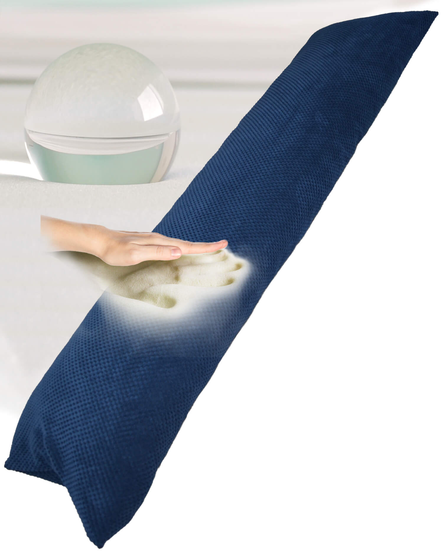 Seitenschläferkissen VISCO 140x40 mit Bezug Deluxe