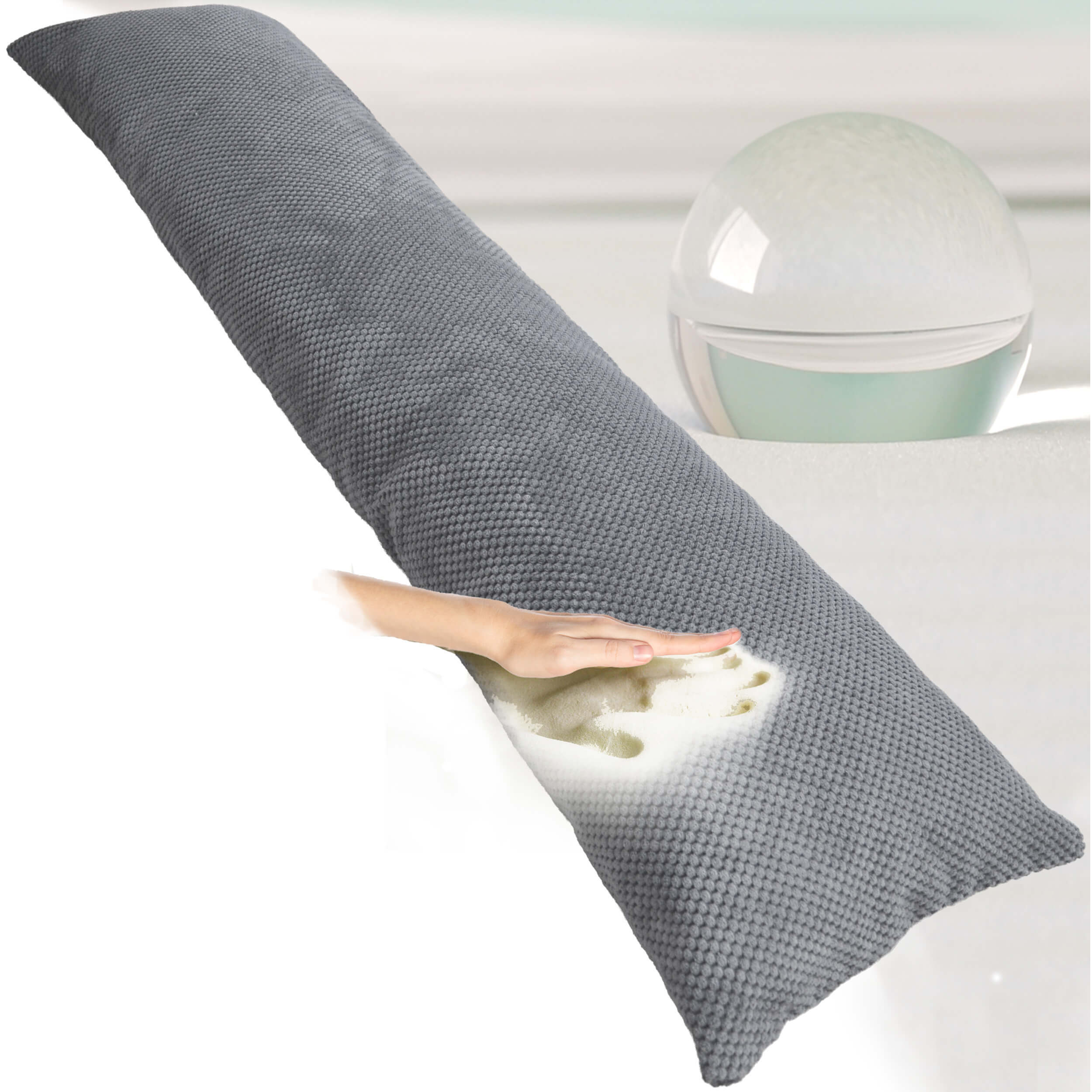 Seitenschläferkissen VISCO 140x50 mit Bezug Deluxe