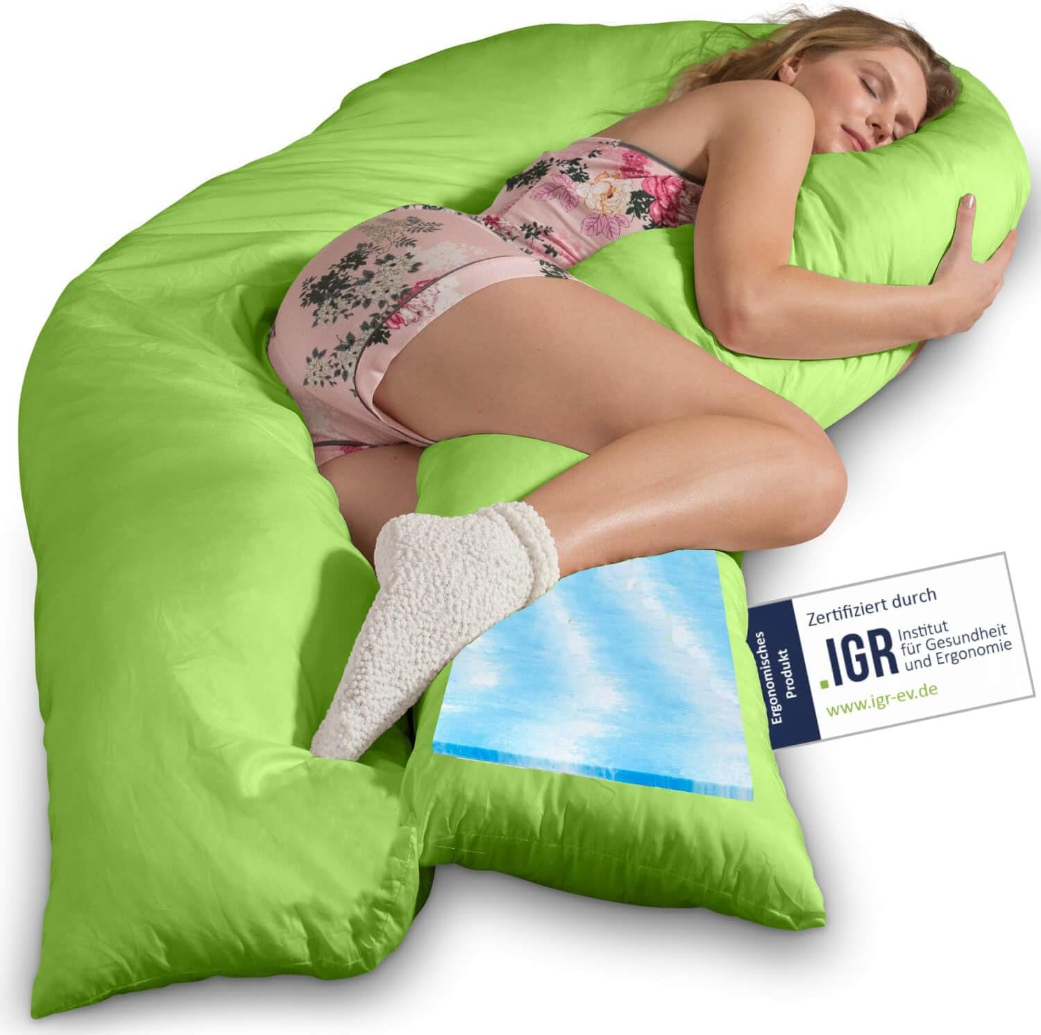 Komfortkissen VISCO XXL mit Bezug Baumwolle