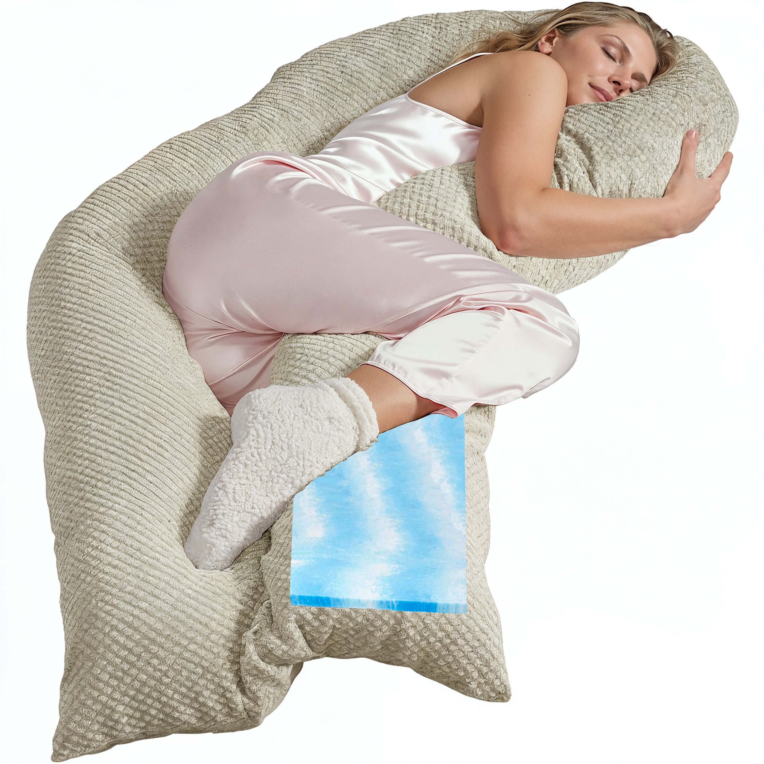 Seitenschläferkissen VISCO mit Bezug Deluxe