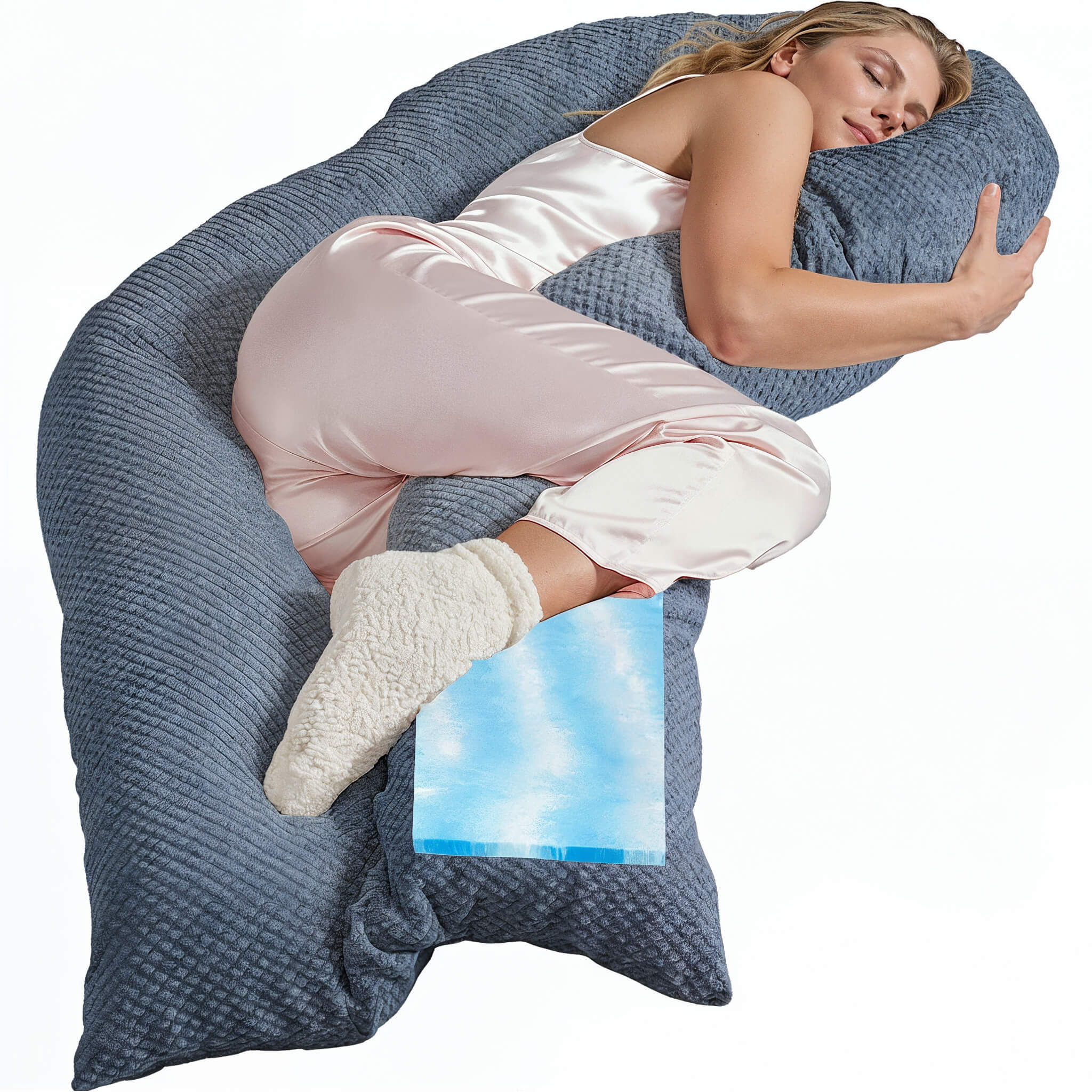 Seitenschläferkissen VISCO mit Bezug Deluxe