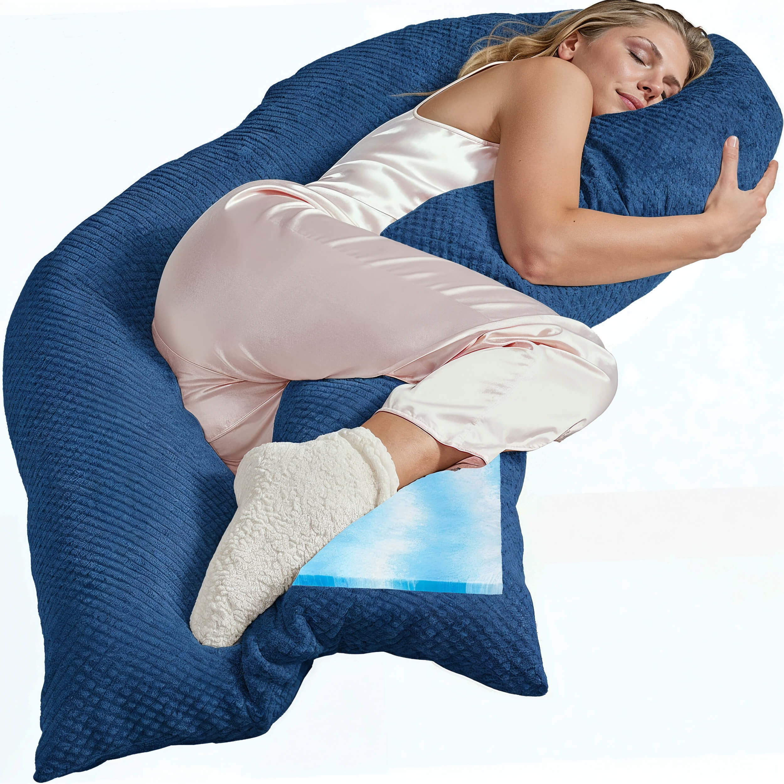 Seitenschläferkissen VISCO mit Bezug Deluxe