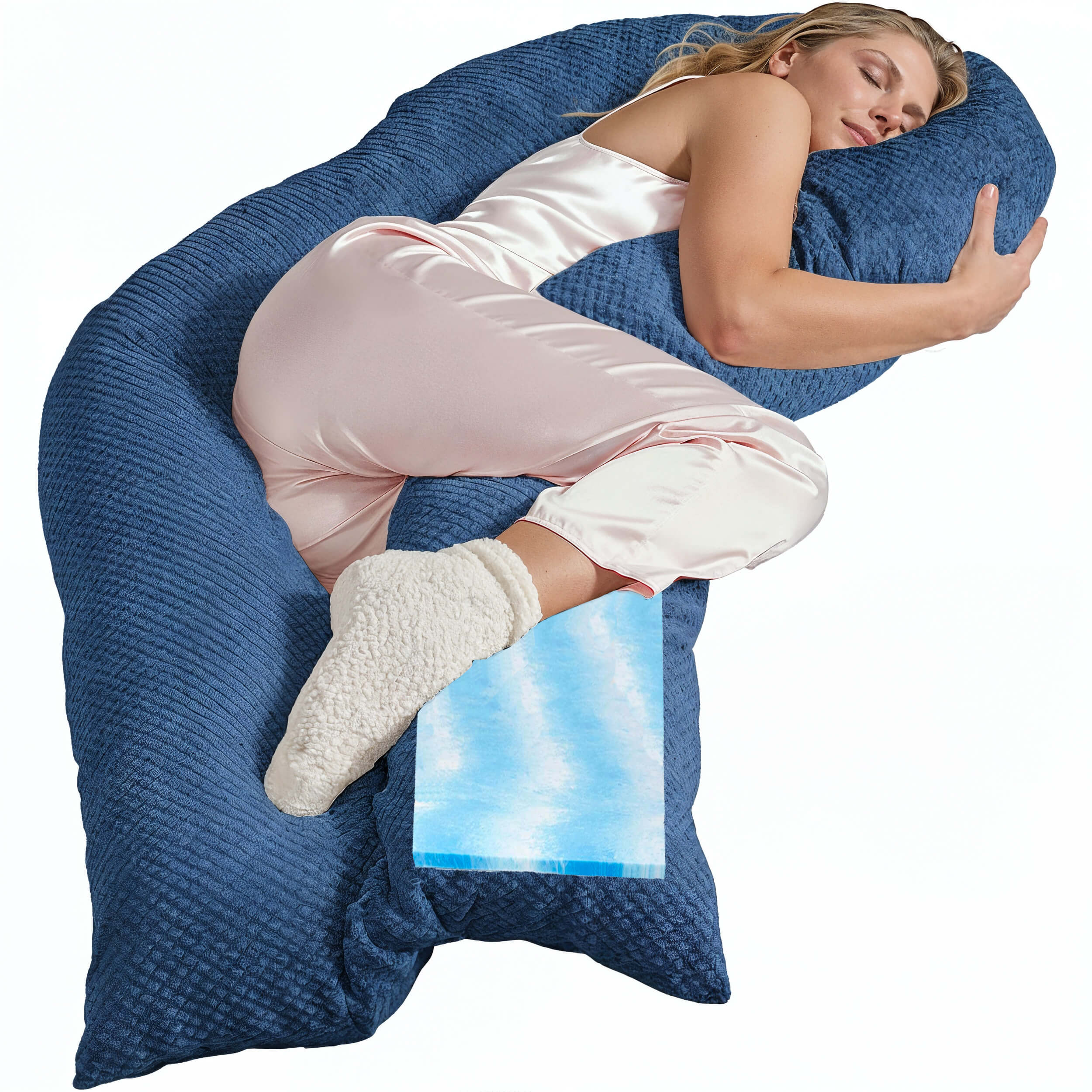 Seitenschläferkissen VISCO mit Bezug Deluxe