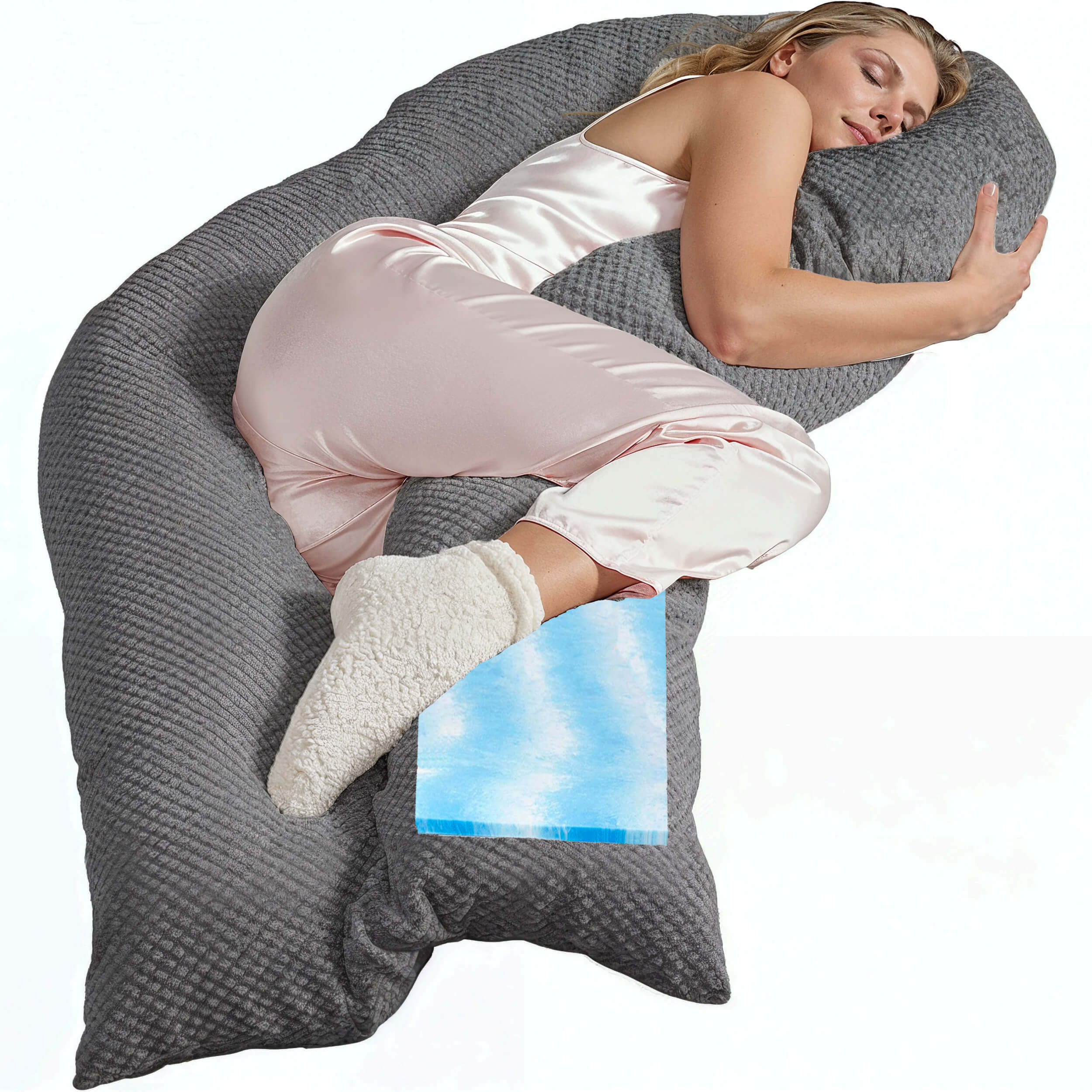 Seitenschläferkissen VISCO mit Bezug Deluxe