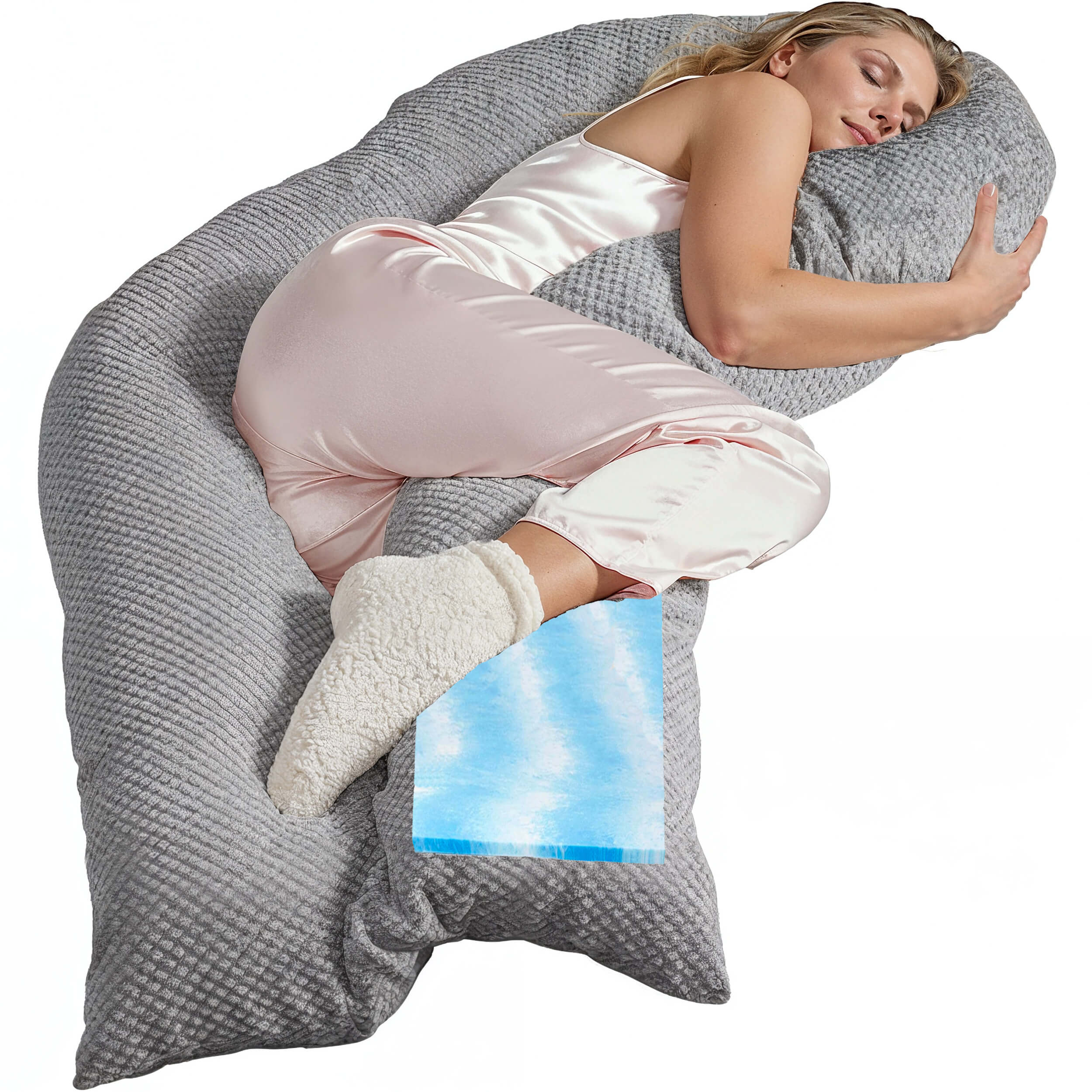 Seitenschläferkissen VISCO mit Bezug Deluxe