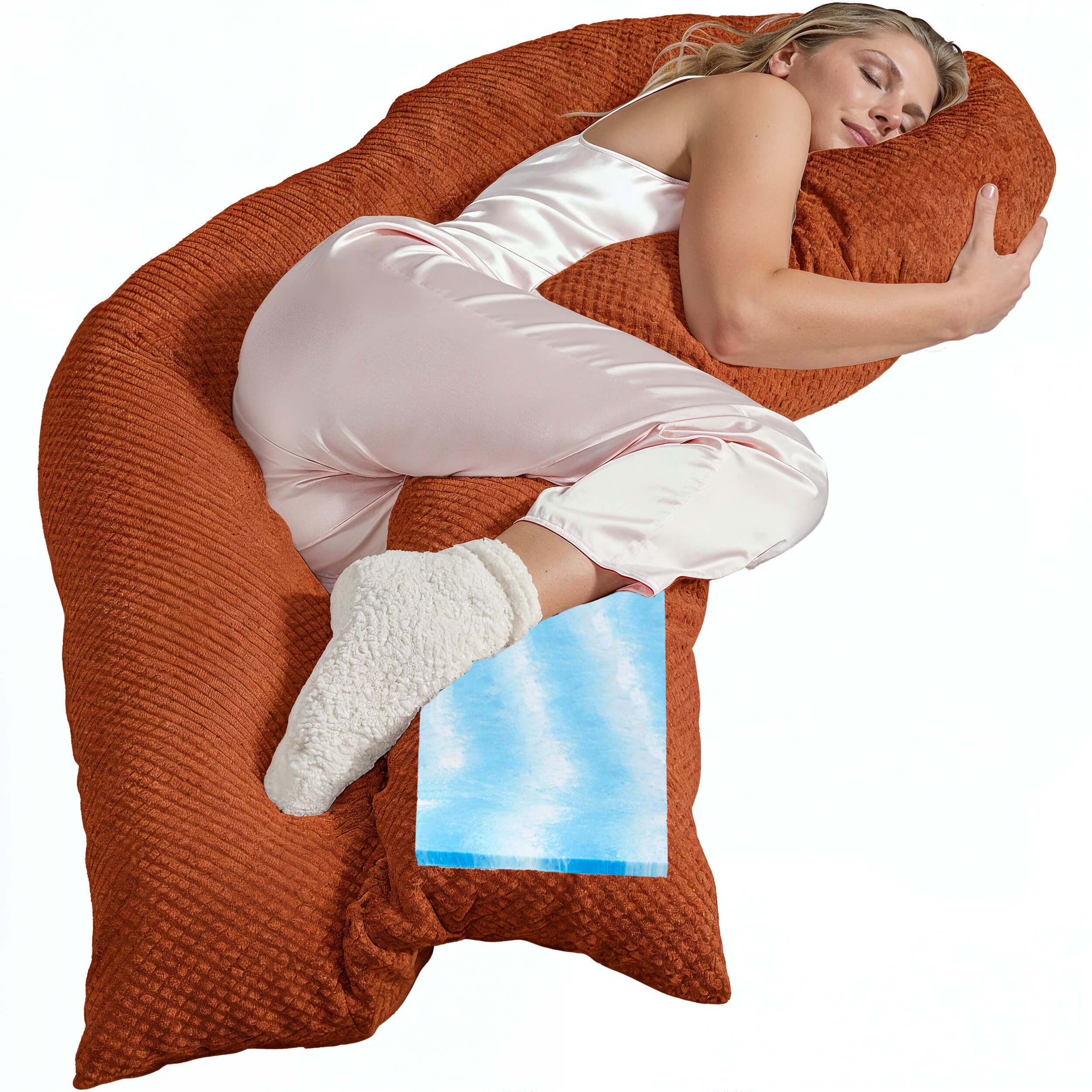 Seitenschläferkissen VISCO mit Bezug Deluxe