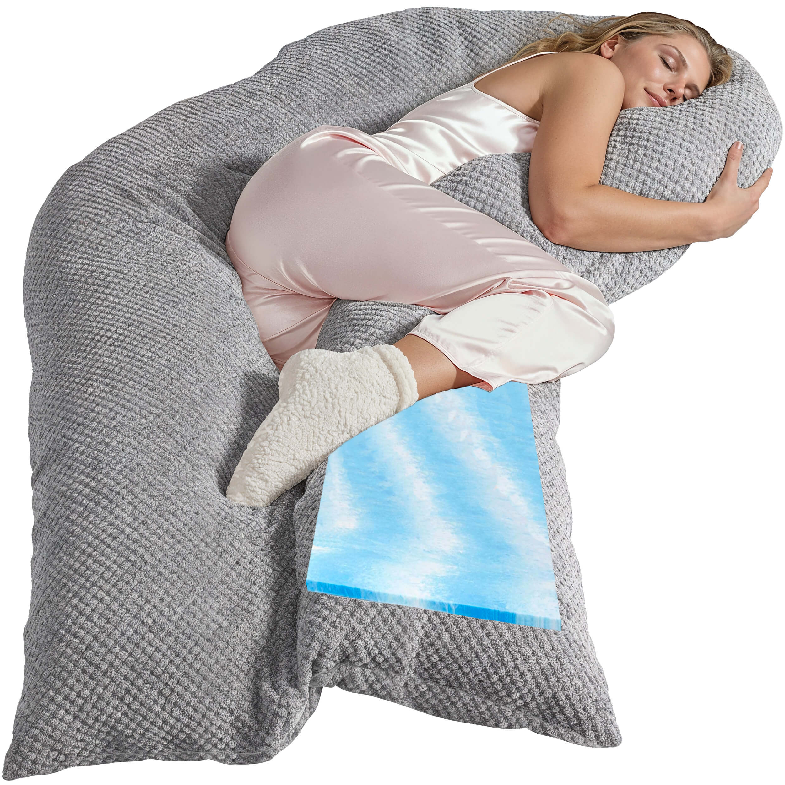 Seitenschläferkissen VISCO XXL mit Bezug Deluxe