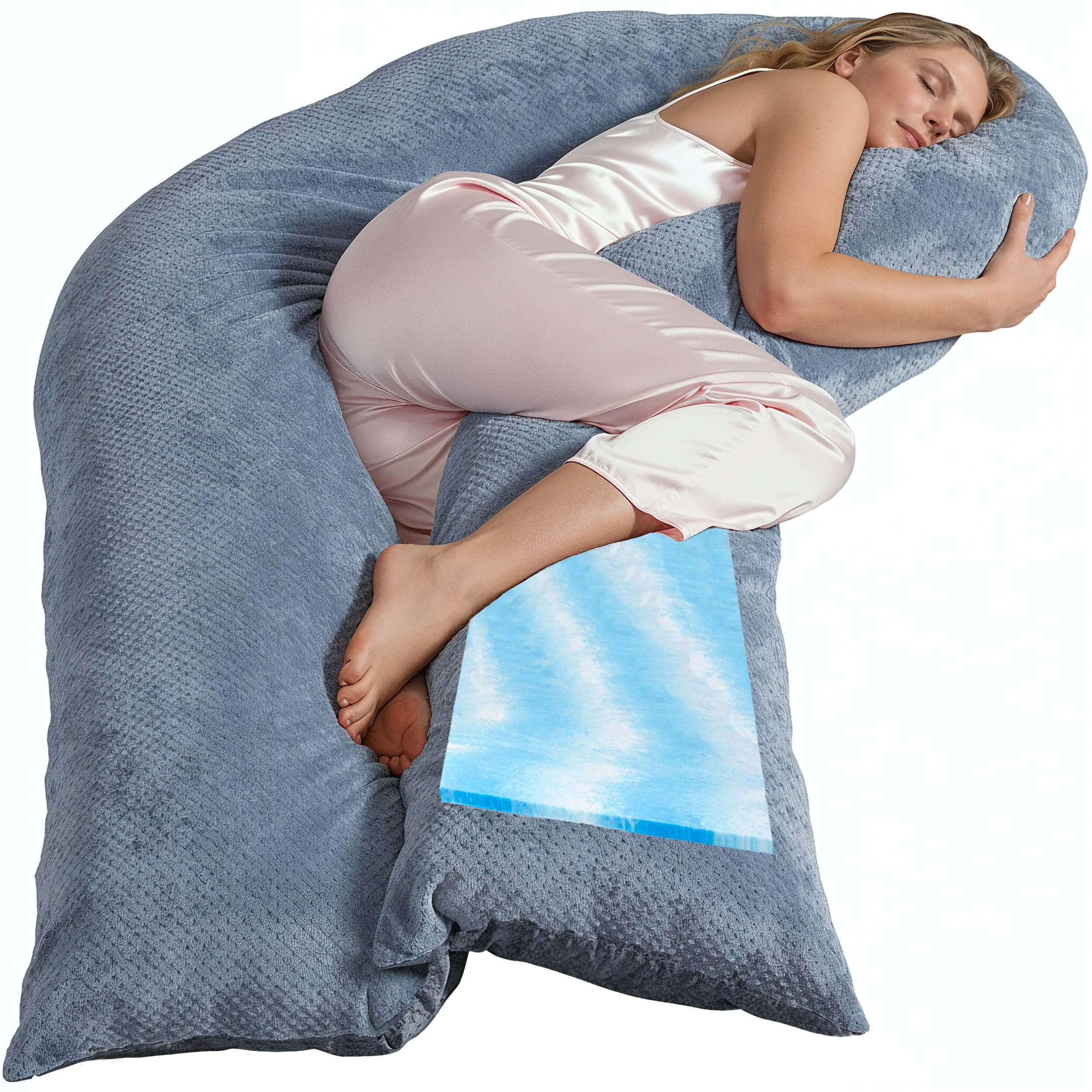 Seitenschläferkissen VISCO XXL mit Bezug Deluxe