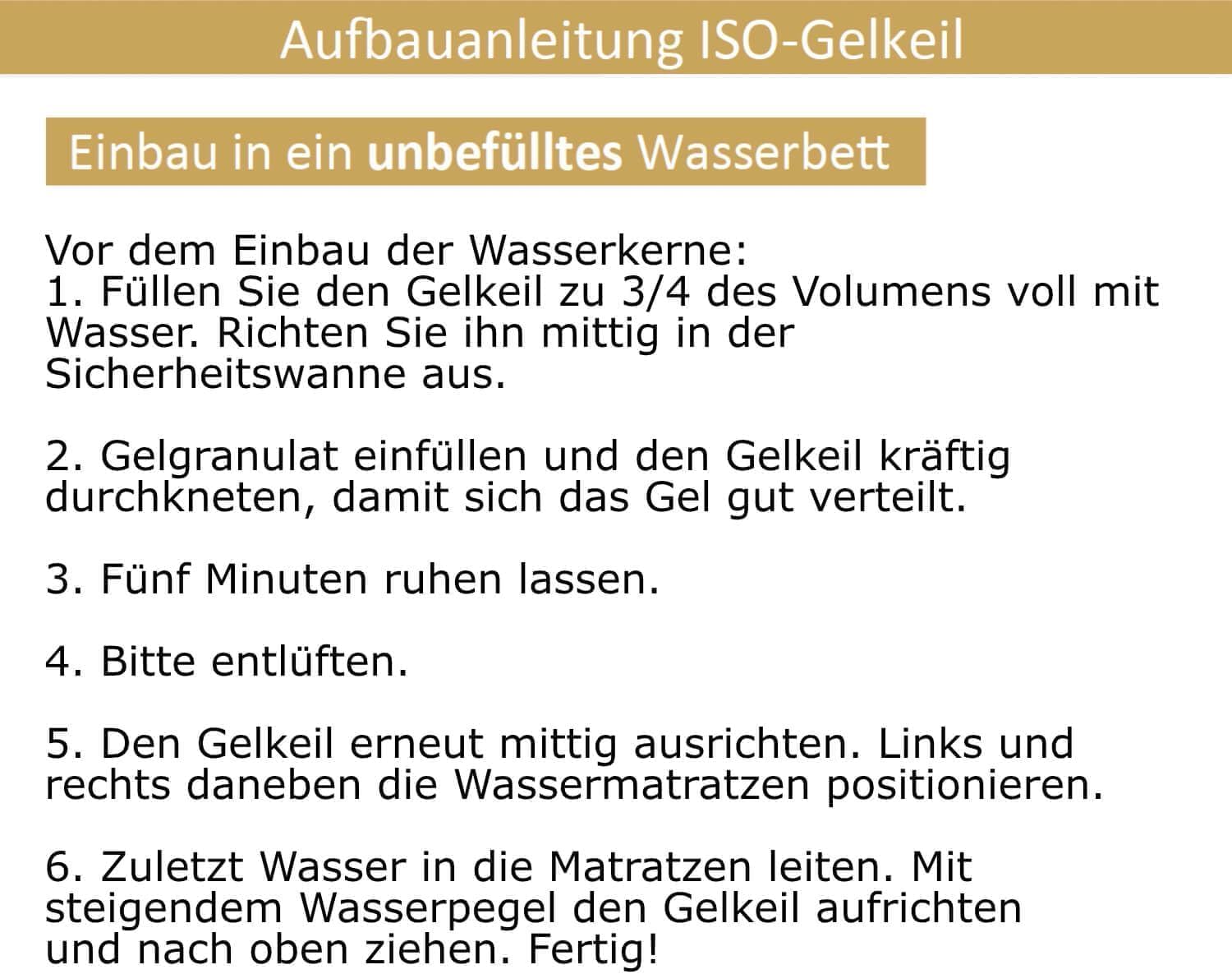 Gelkeil Trennkeil für Wasserbetten Thermo Trennwand / Gel Keil