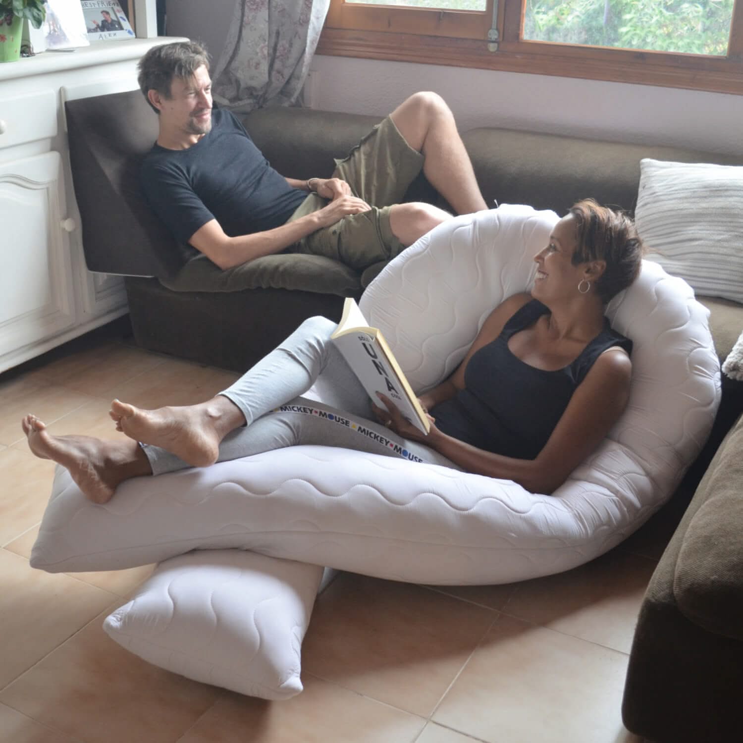 Stillkissen XXL Jumbo mit Bezug Baumwolle