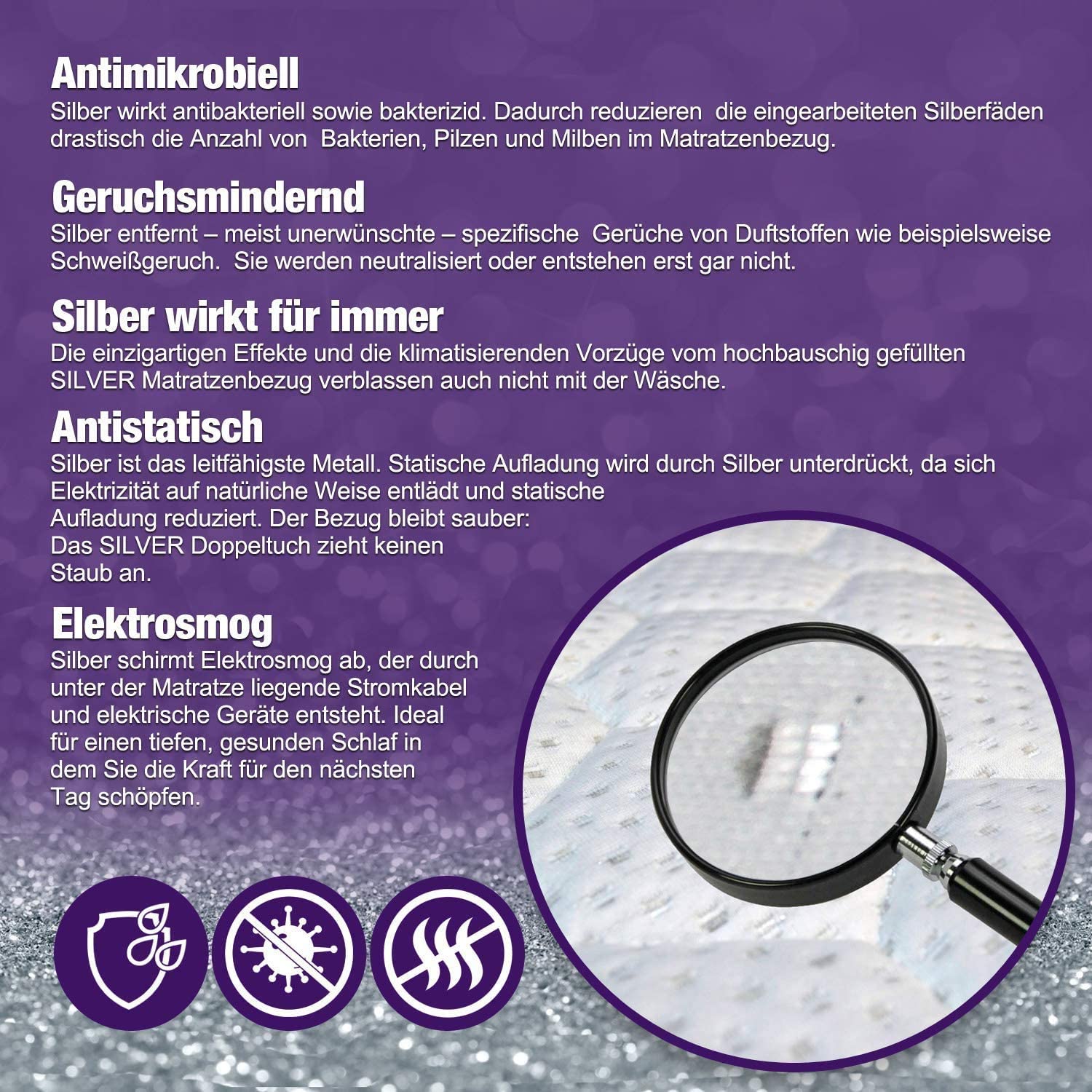 Seitenschläferkissen VISCO 140x40 mit Bezug Deluxe