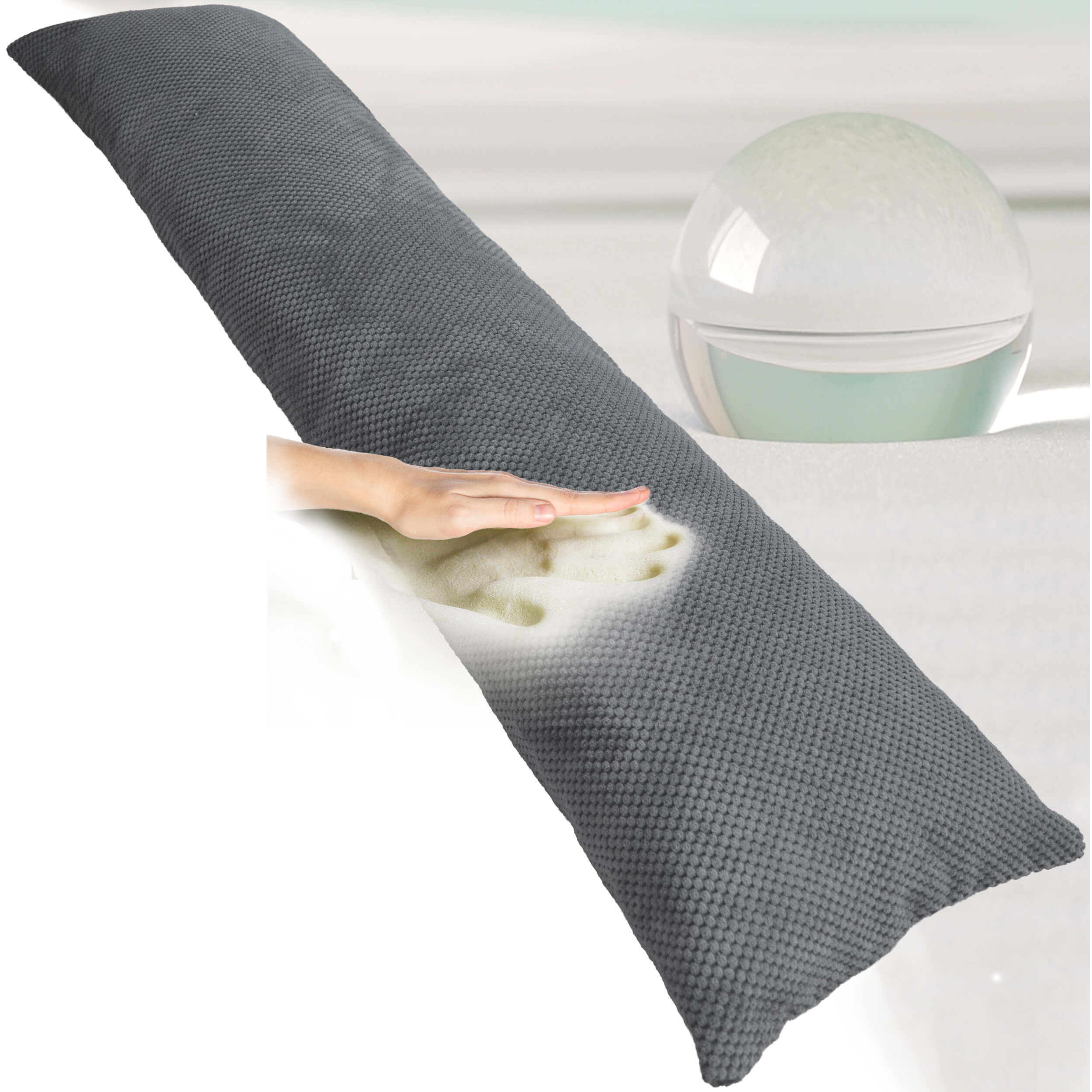 Seitenschläferkissen VISCO 140x40 mit Bezug Deluxe