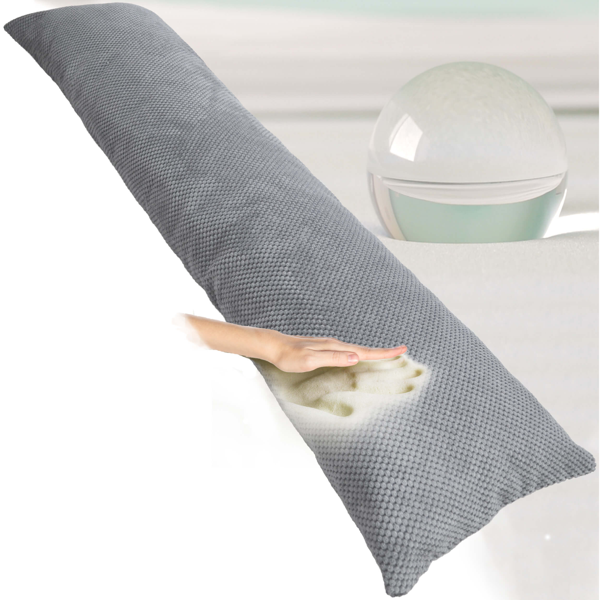 Seitenschläferkissen VISCO 140x40 mit Bezug Deluxe