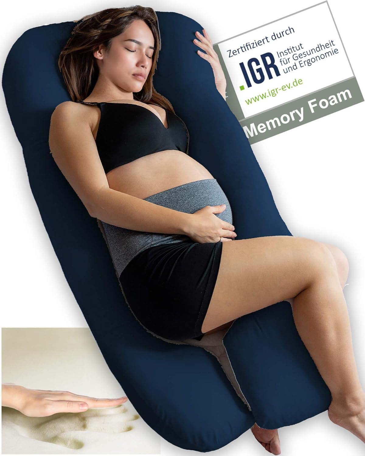 Seitenschläferkissen VISCO mit Bezug Eco