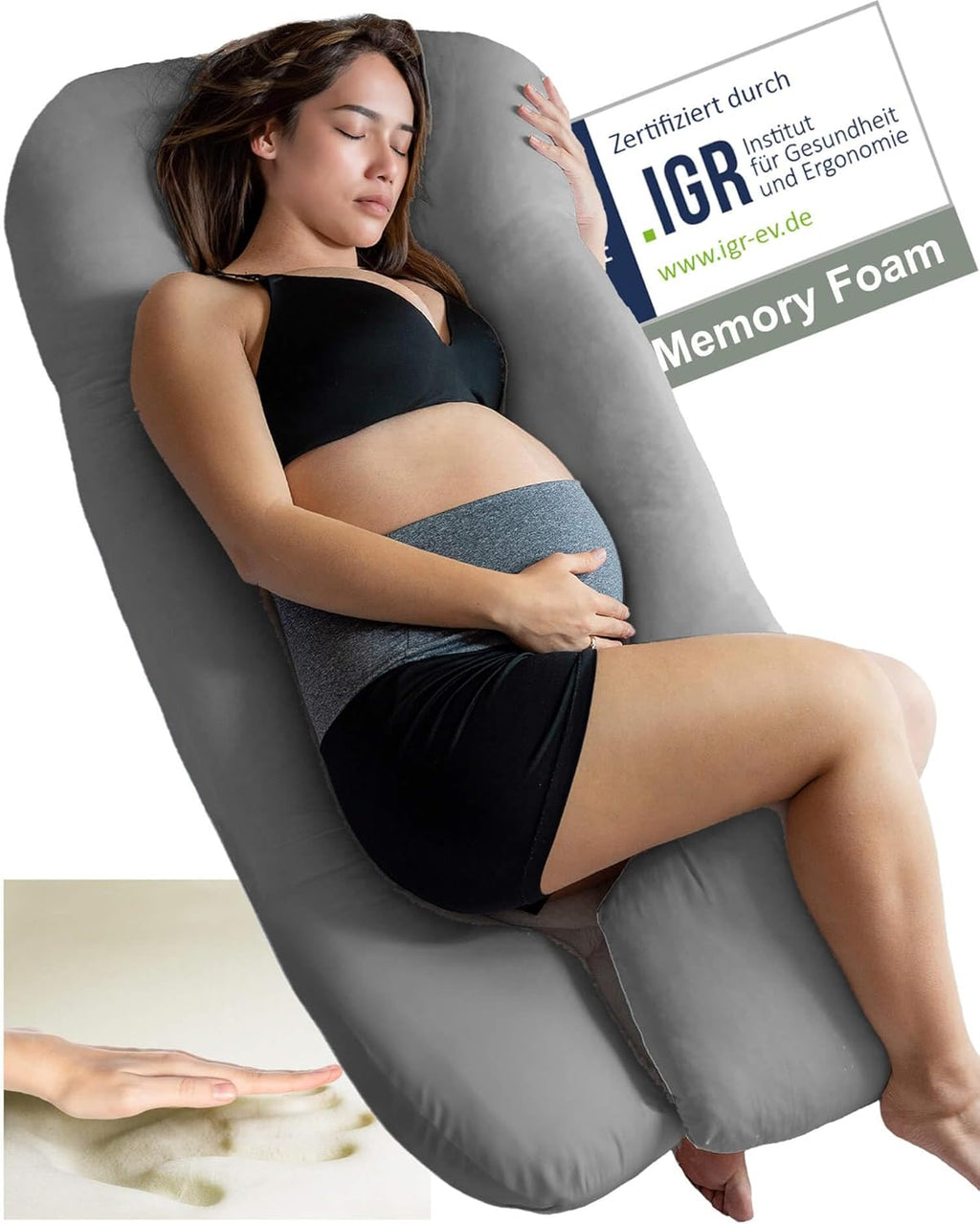 Schwangerschaftskissen Visco mit Bezug Eco
