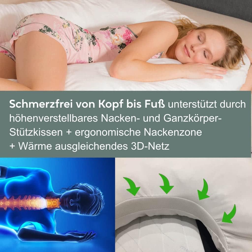 Seitenschläferkissen Jumbo XXL mit Bezug Deluxe
