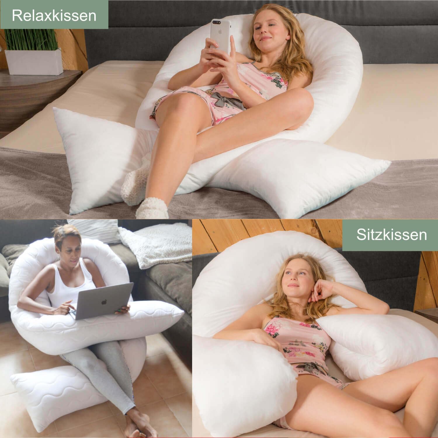 Seitenschläferkissen VISCO mit Bezug Deluxe