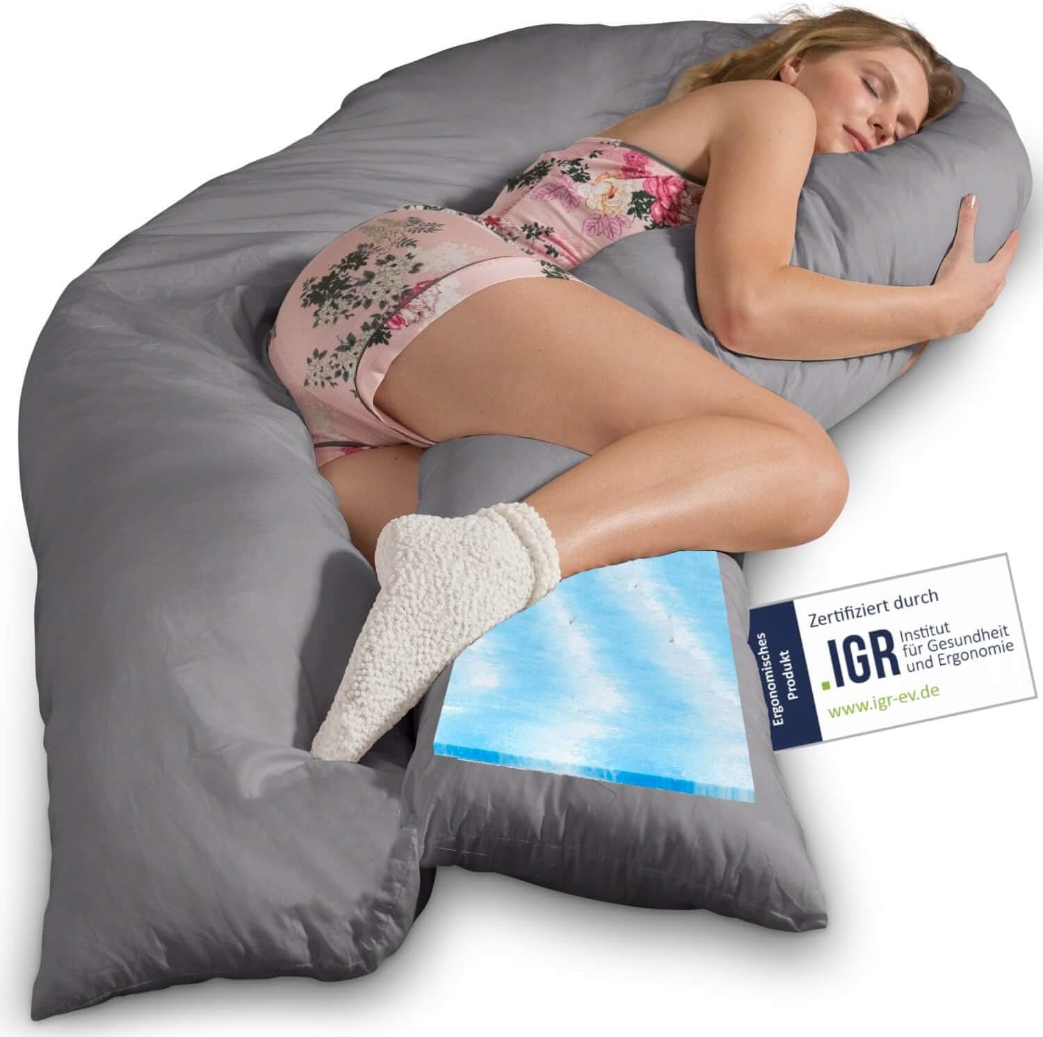 Komfortkissen VISCO XXL mit Bezug Baumwolle