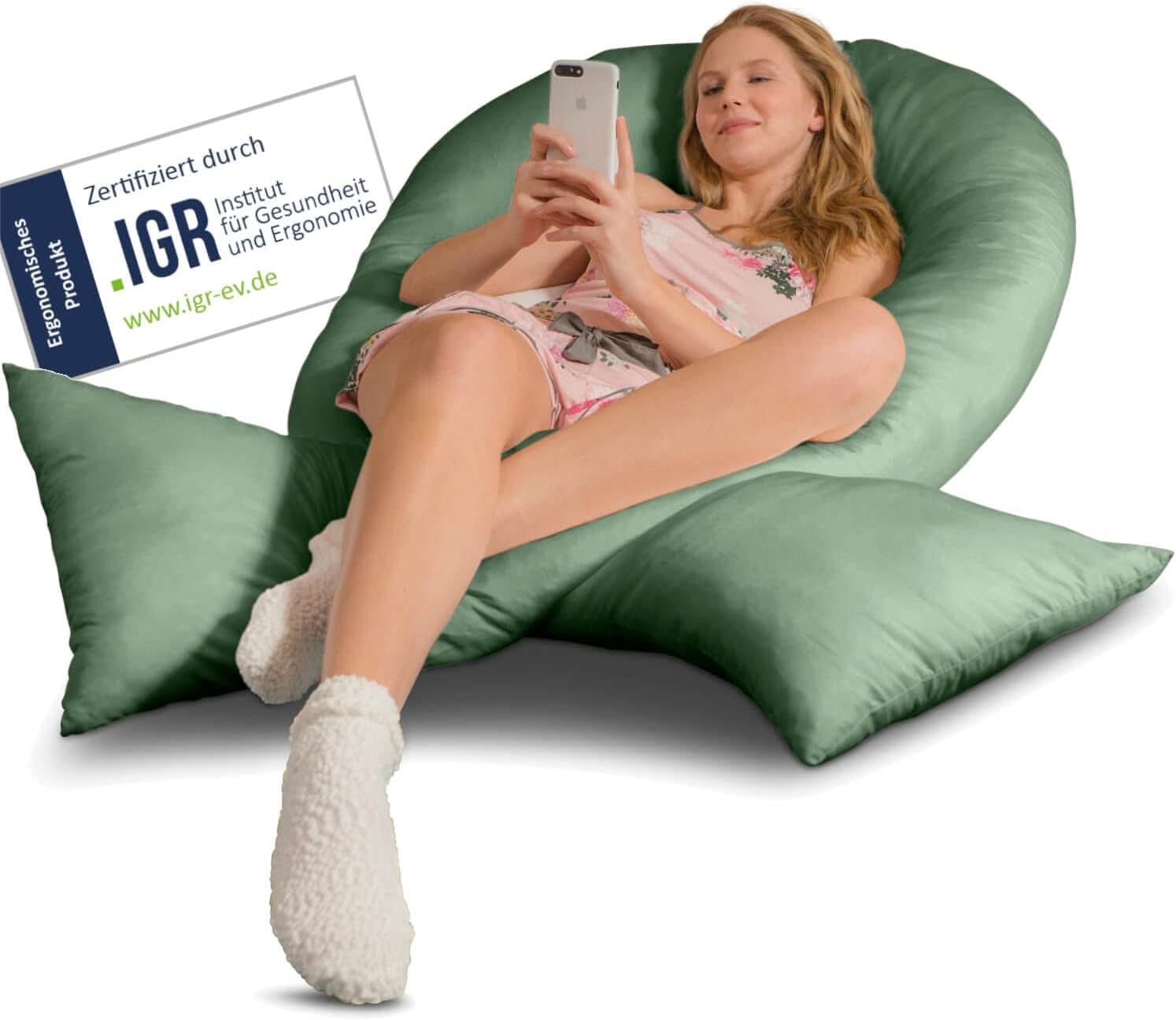 Traumreiter VISCO XXL Kissen Bundle mit Bezug Baumwolle + Deluxe Bezug