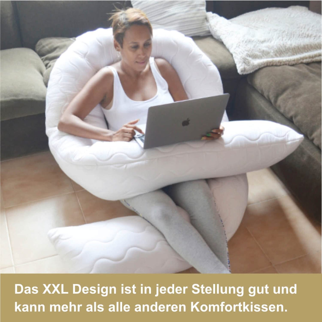 Seitenschläferkissen VISCO XXL mit Bezug Deluxe