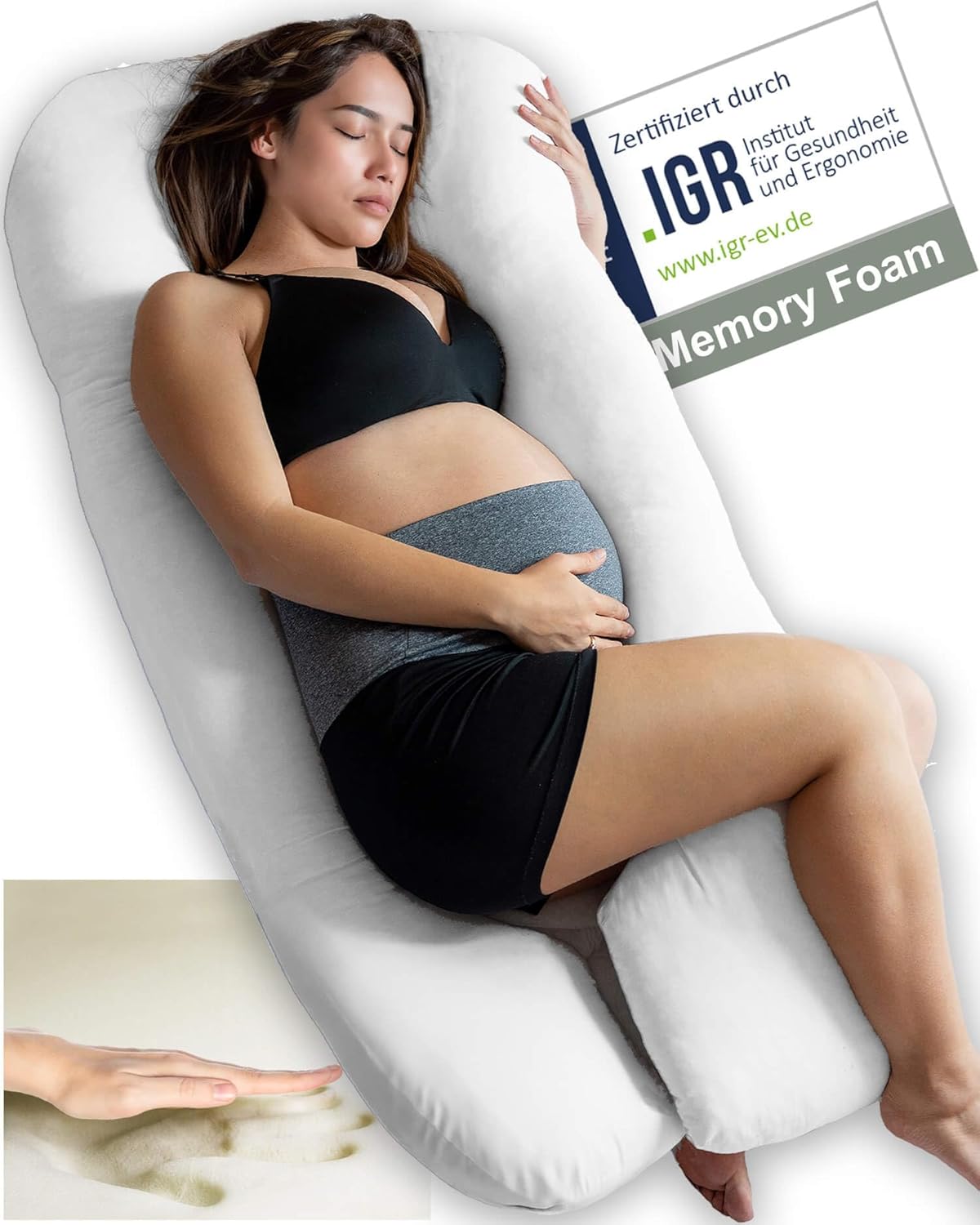 Schwangerschaftskissen Visco mit Bezug Eco