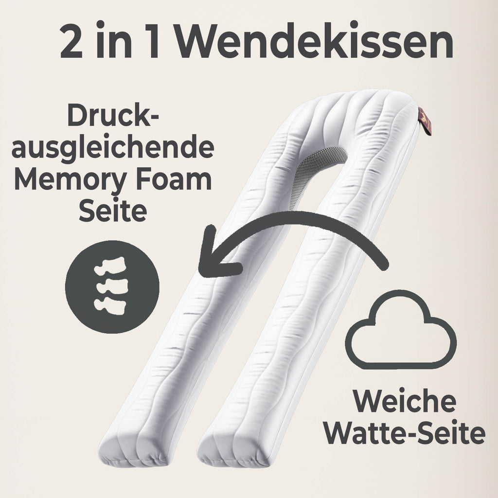 Traumreiter VISCO XXL Kissen Bundle mit Bezug Baumwolle + Deluxe Bezug