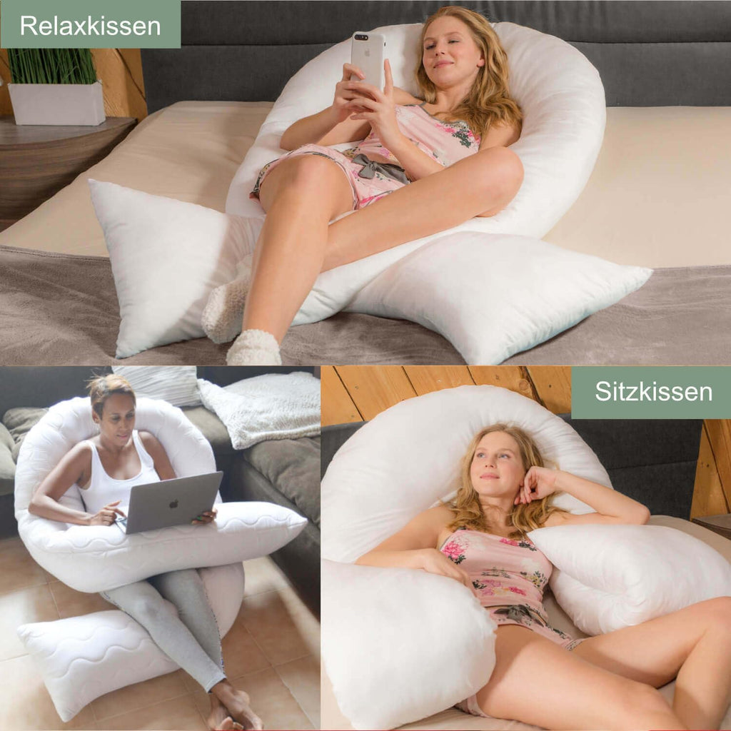 Seitenschläferkissen VISCO XXL mit Bezug Deluxe