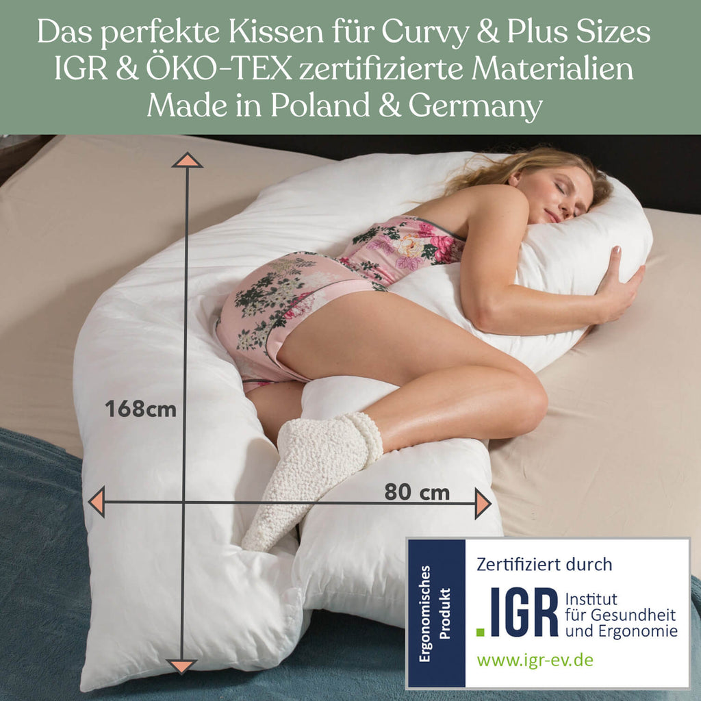 Komfortkissen VISCO XXL mit Bezug Baumwolle