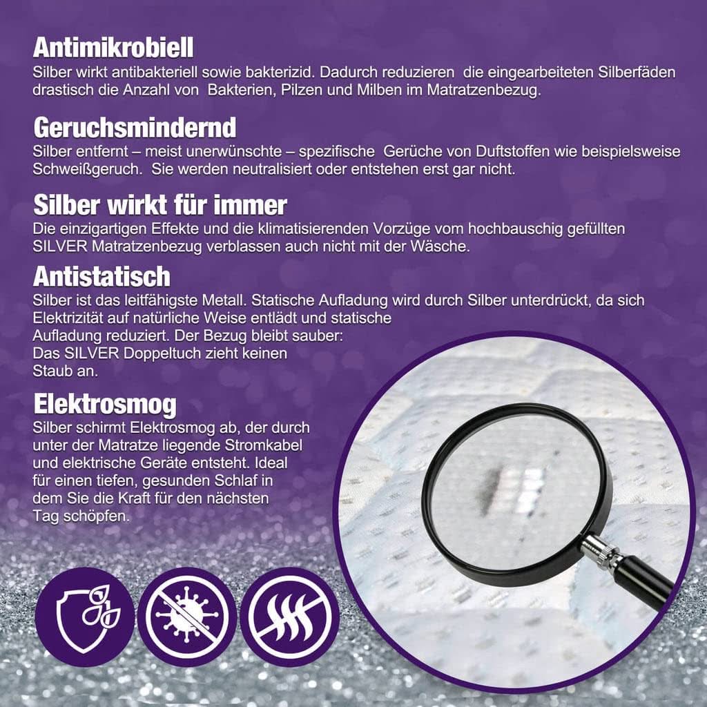 Seitenschläferkissen VISCO GEL PROFESSIONAL SLIM 140x40 mit Bezug Baumwolle - Seitenschläferkissen