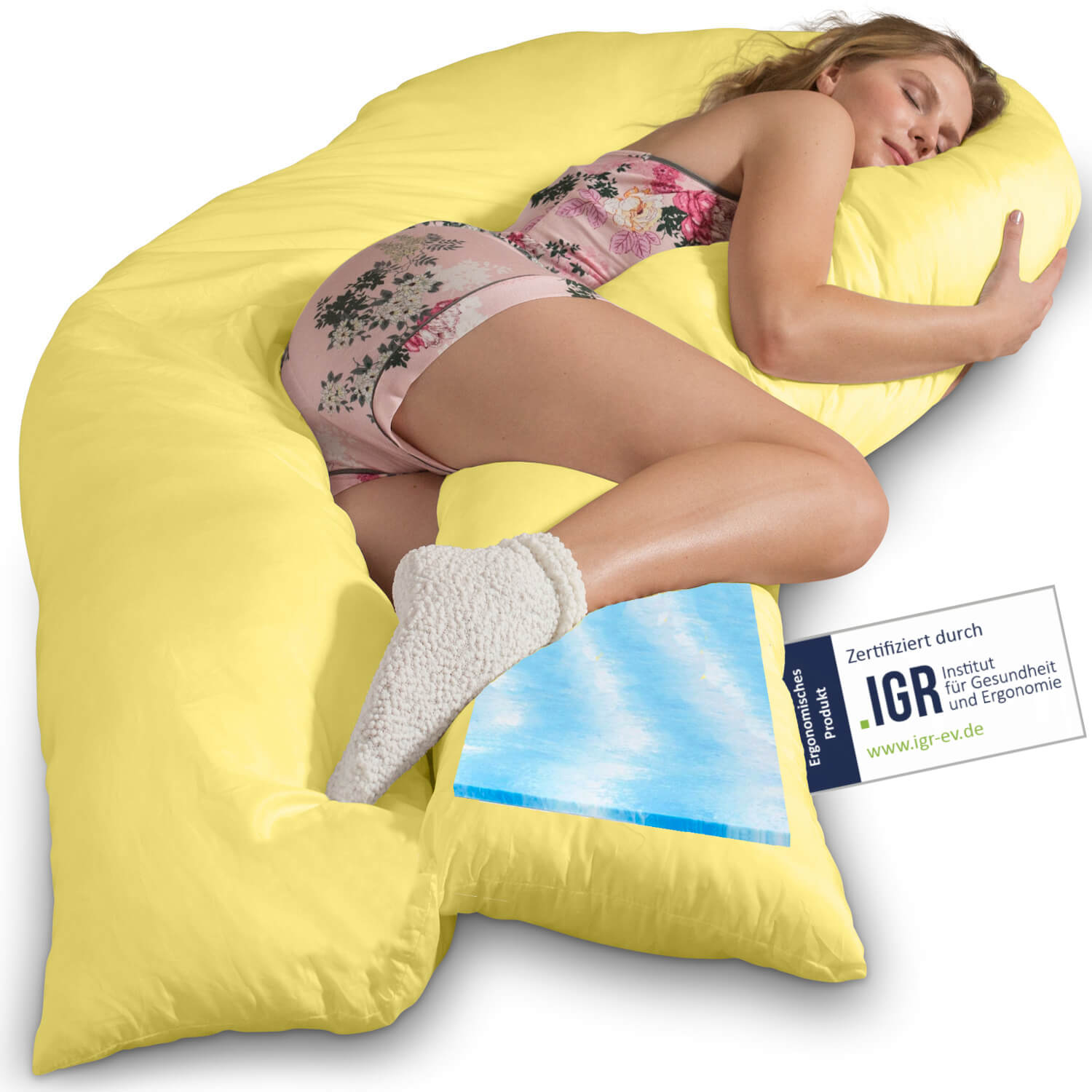 Komfortkissen VISCO XXL mit Bezug Baumwolle