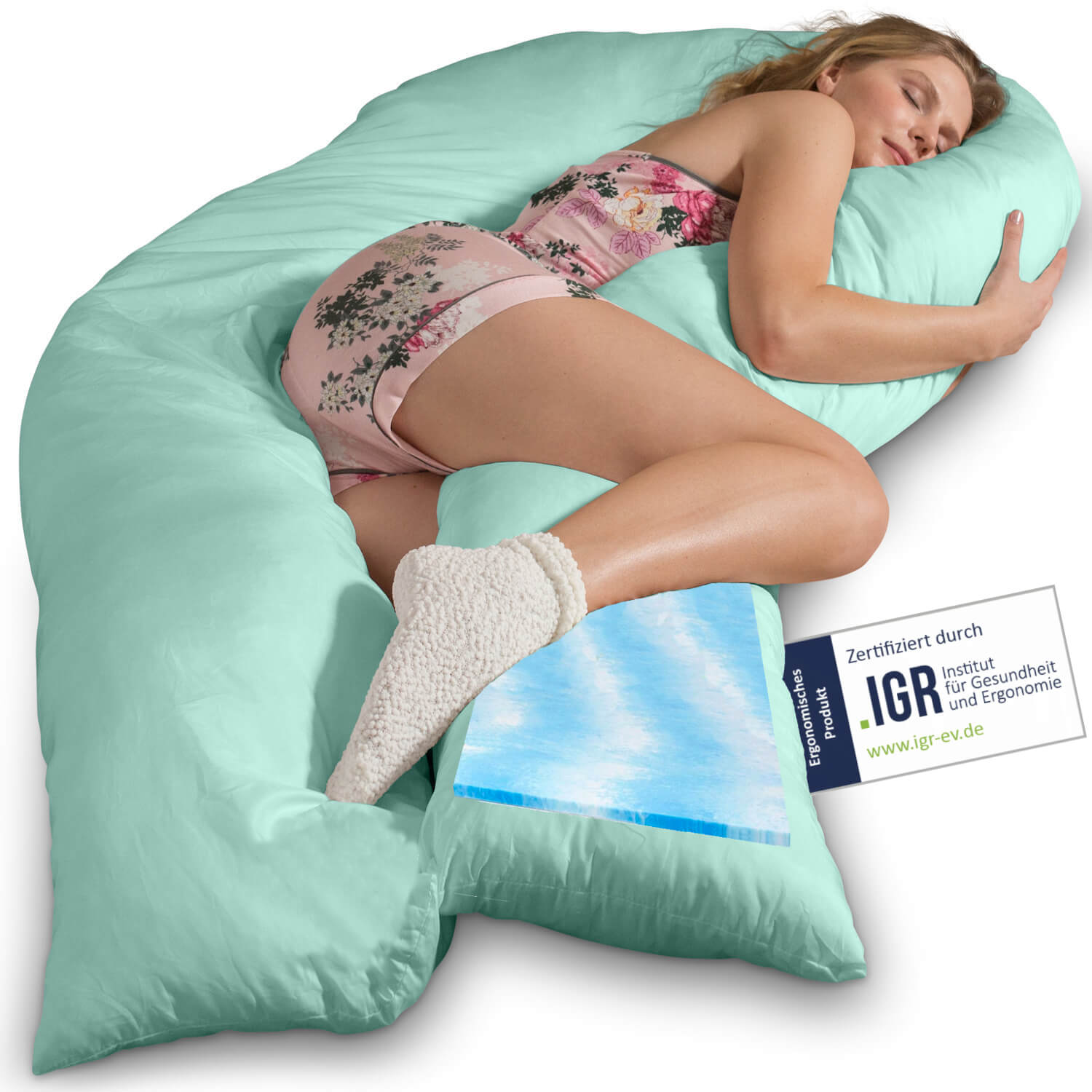 Komfortkissen VISCO XXL mit Bezug Baumwolle