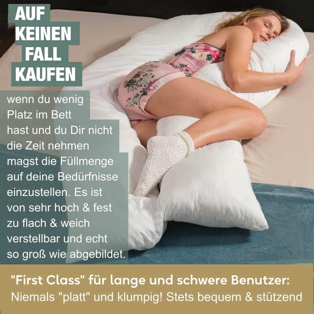 Seitenschläferkissen VISCO XXL mit Bezug Deluxe