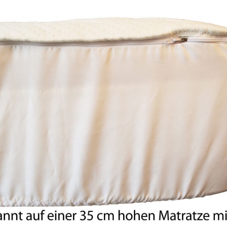 Wasserbettauflage Wasserbettbezug passend bis Höhe 35 cm