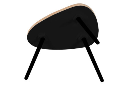 Beistelltisch, 2er Set MDF mit Kork, Beine schwarz | Maße großer Tisch: ca. B50xT40xH44 cm, Maße kleiner Tisch: ca. B45xT35xH38 cm – Bild 3