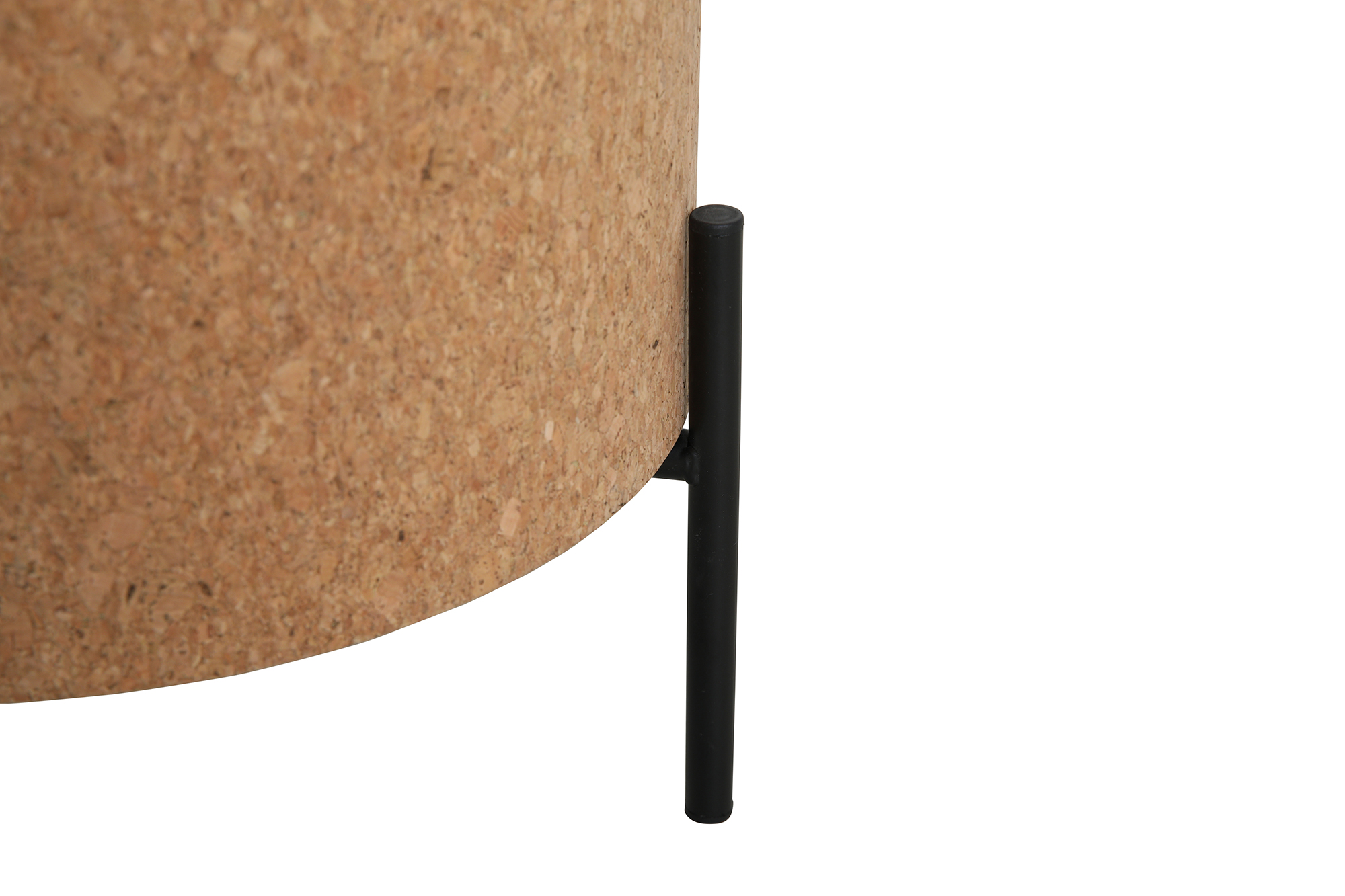 Couchtische, 2er Set MDF mit Kork, Stahlbeine | Maße großer Tisch: ca. B63xT63xH48,5 cm, Maße kleiner Tisch: ca. B41,5xT41,5xH36,5 cm, Tischplatten abnehmbar, mit Stauraum im Inneren – Bild 9