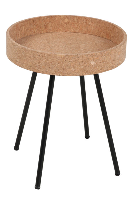 Beistelltisch, 2er Set MDF mit Kork, Stahlbeine | Maße großer Tisch: ca. B45xT45xH50 cm, Maße kleiner Tisch: ca. B38xT38xH45 cm – Bild 5