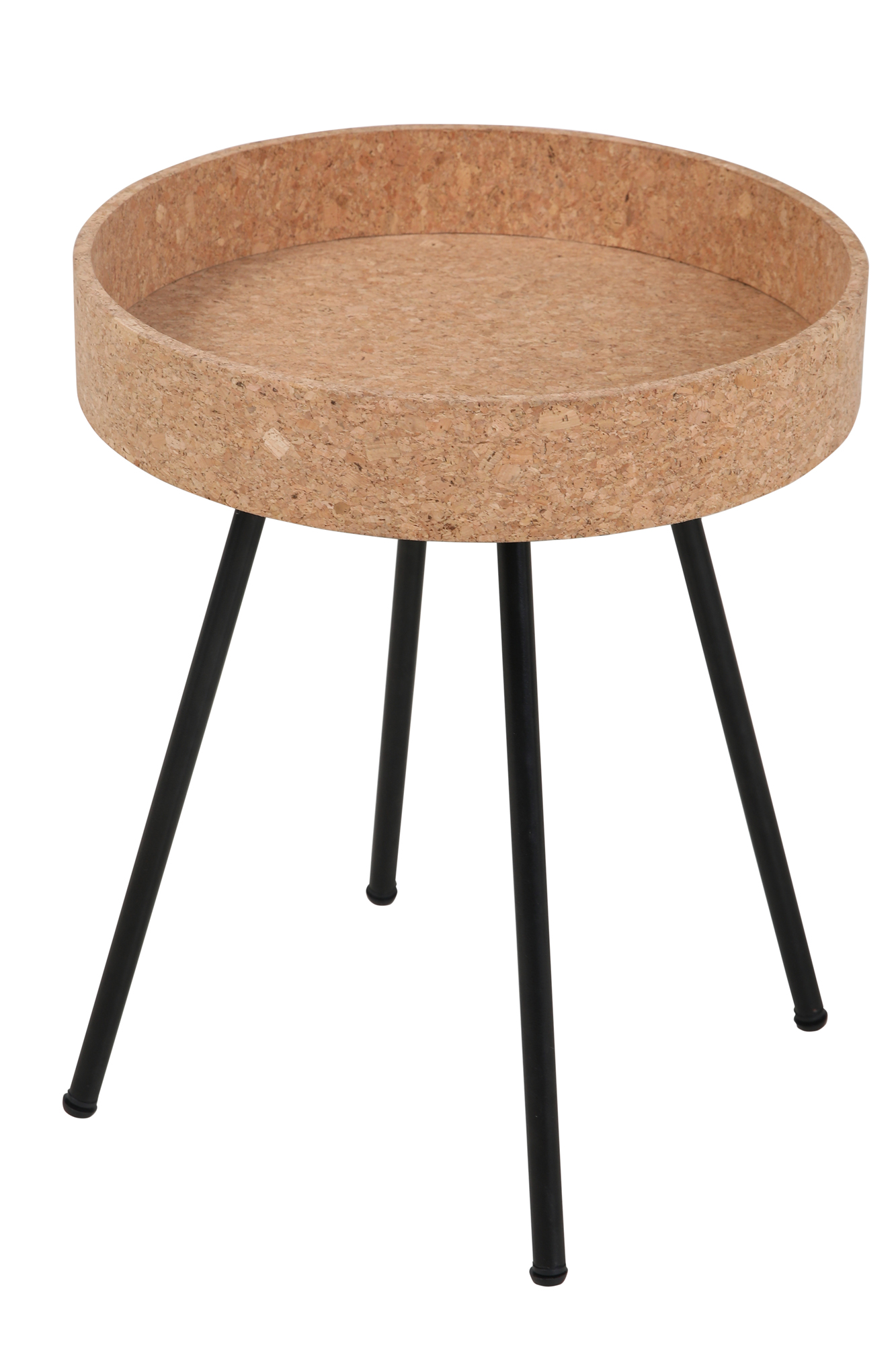 Beistelltisch, 2er Set MDF mit Kork, Stahlbeine | Maße großer Tisch: ca. B45xT45xH50 cm, Maße kleiner Tisch: ca. B38xT38xH45 cm – Bild 7