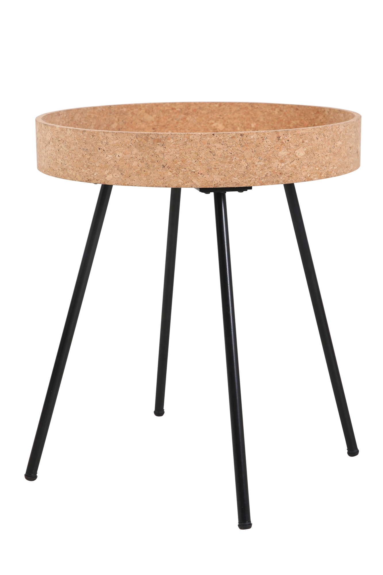 Beistelltisch, 2er Set MDF mit Kork, Stahlbeine | Maße großer Tisch: ca. B45xT45xH50 cm, Maße kleiner Tisch: ca. B38xT38xH45 cm – Bild 8