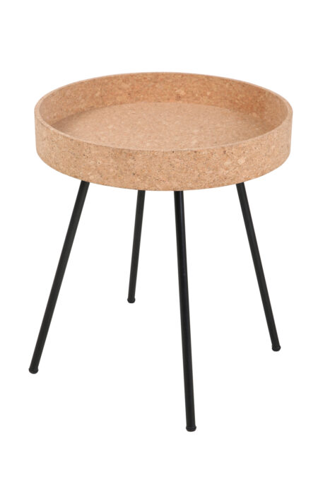 Beistelltisch, 2er Set MDF mit Kork, Stahlbeine | Maße großer Tisch: ca. B45xT45xH50 cm, Maße kleiner Tisch: ca. B38xT38xH45 cm – Bild 9