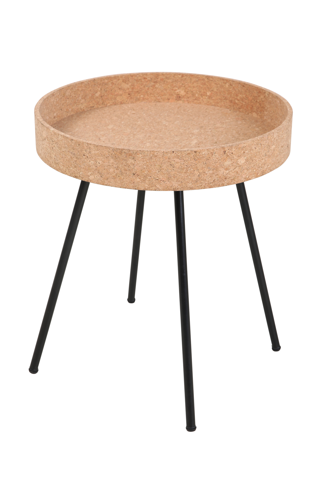Beistelltisch, 2er Set MDF mit Kork, Stahlbeine | Maße großer Tisch: ca. B45xT45xH50 cm, Maße kleiner Tisch: ca. B38xT38xH45 cm – Bild 9