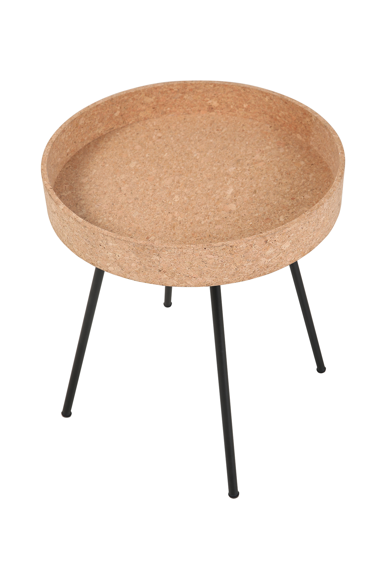 Beistelltisch, 2er Set MDF mit Kork, Stahlbeine | Maße großer Tisch: ca. B45xT45xH50 cm, Maße kleiner Tisch: ca. B38xT38xH45 cm – Bild 10