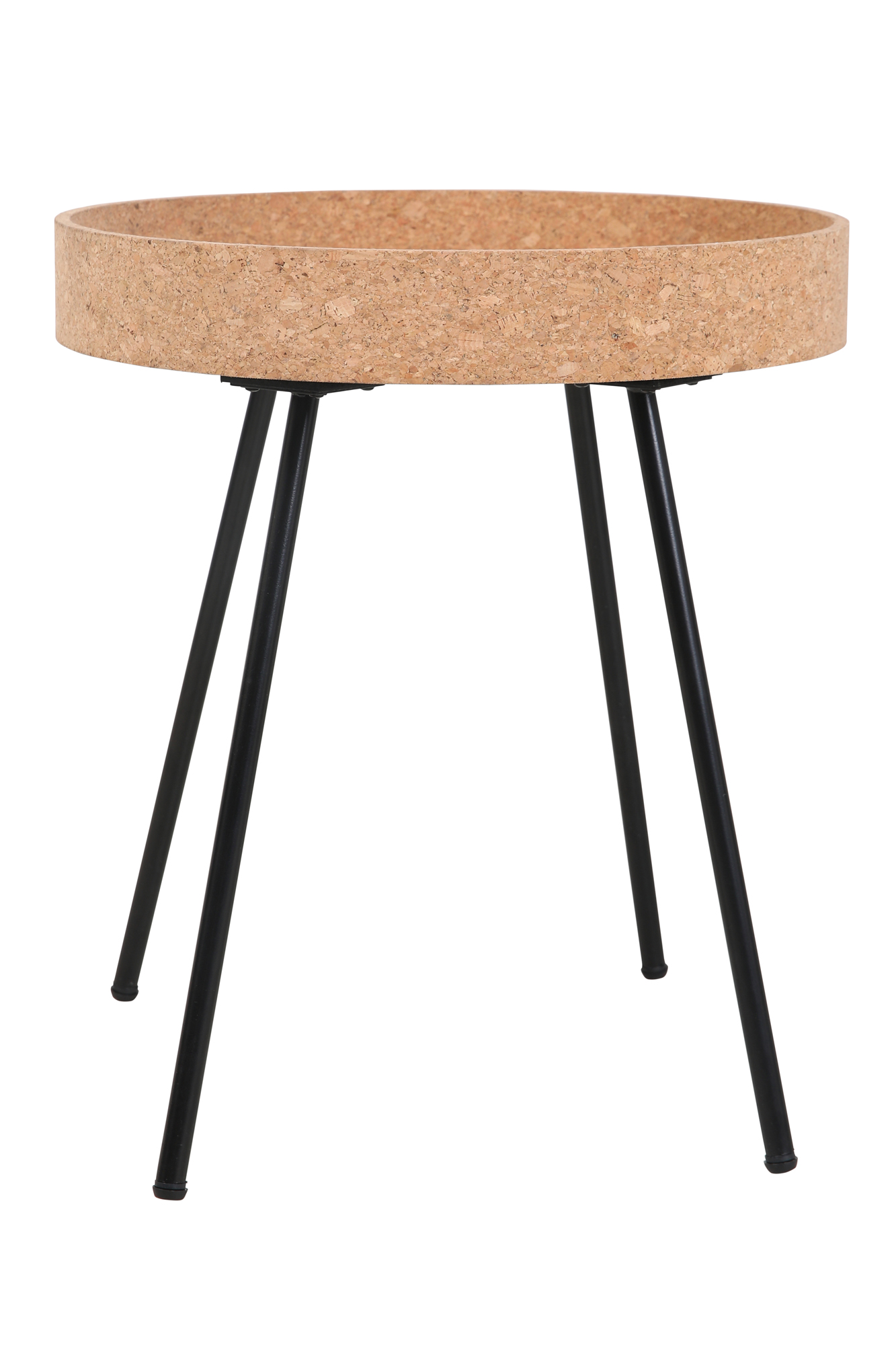 Beistelltisch, 2er Set MDF mit Kork, Stahlbeine | Maße großer Tisch: ca. B45xT45xH50 cm, Maße kleiner Tisch: ca. B38xT38xH45 cm – Bild 11
