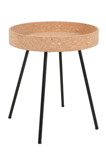 Beistelltisch, 2er Set MDF mit Kork, Stahlbeine | Maße großer Tisch: ca. B45xT45xH50 cm, Maße kleiner Tisch: ca. B38xT38xH45 cm – Bild 12