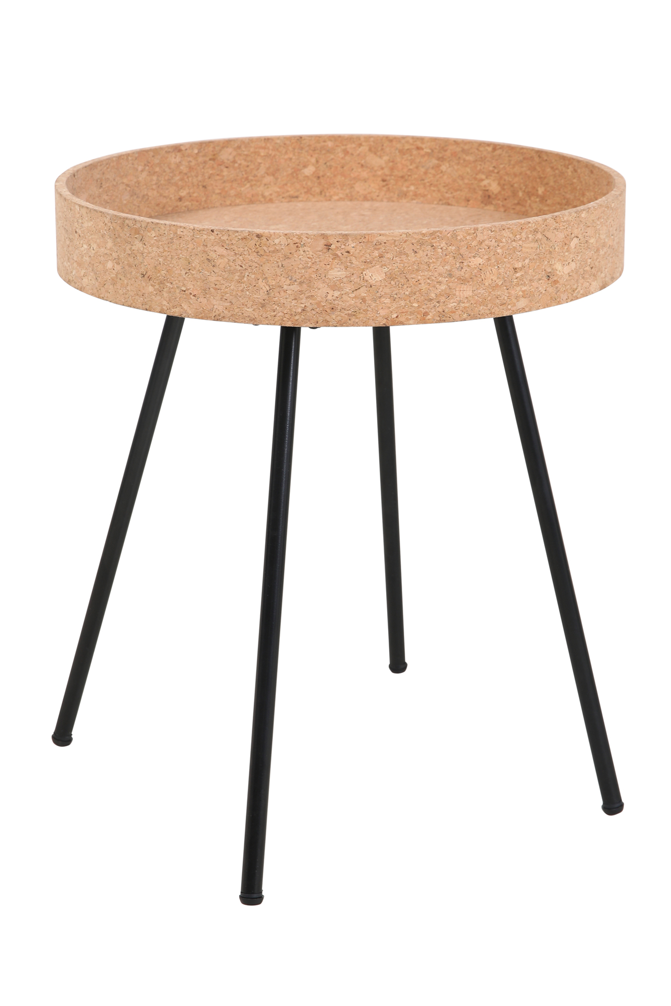 Beistelltisch, 2er Set MDF mit Kork, Stahlbeine | Maße großer Tisch: ca. B45xT45xH50 cm, Maße kleiner Tisch: ca. B38xT38xH45 cm – Bild 12